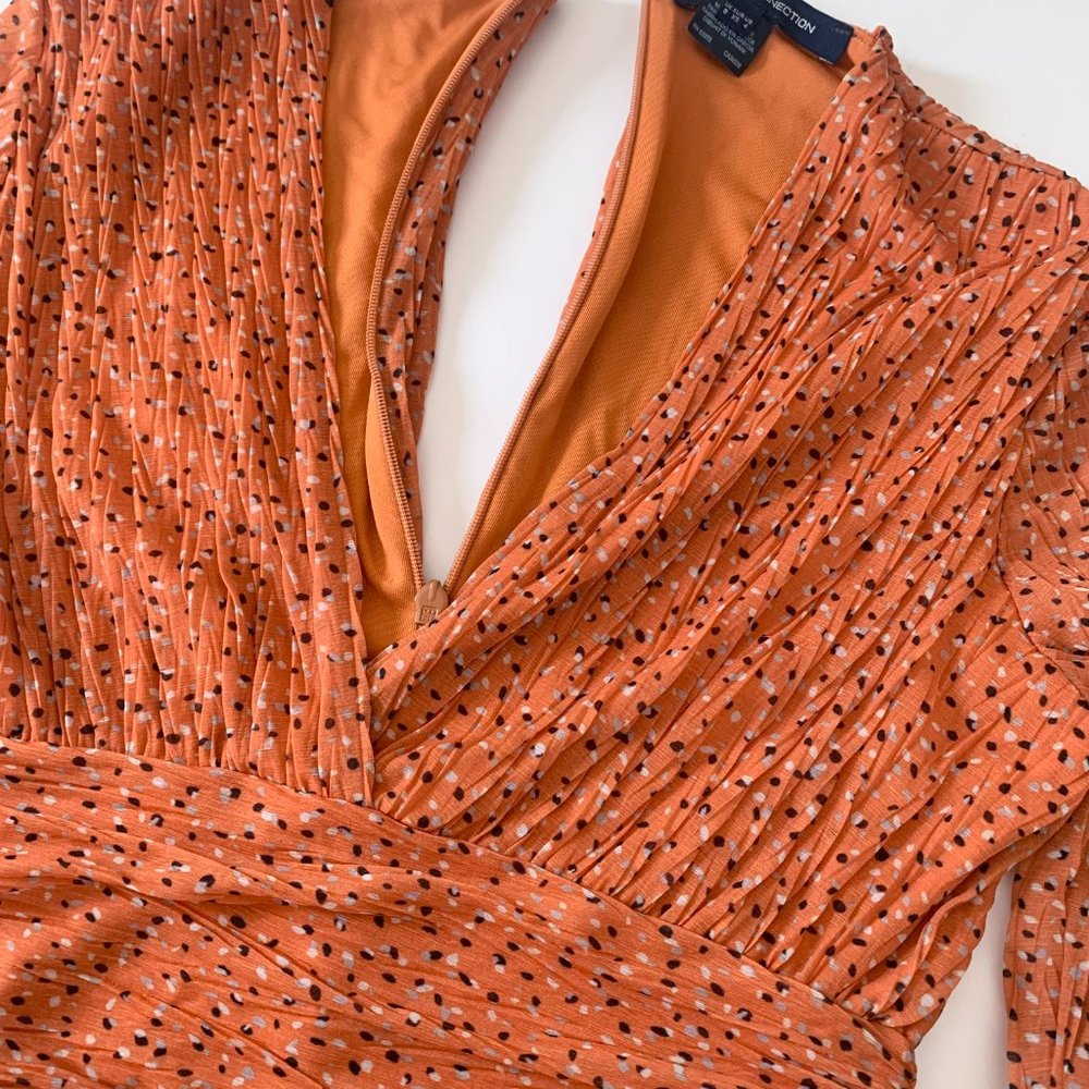 NWT French Connection Long Sleeve Printed Dress Size 4 - Picture 7 of 8